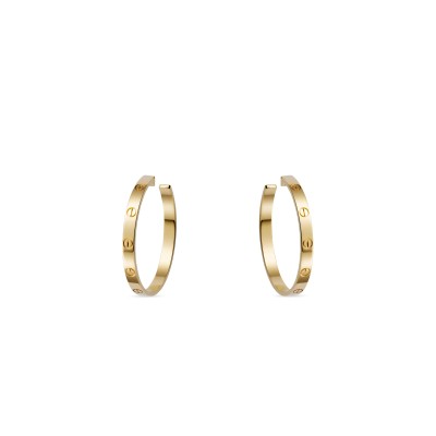 CARTIER LOVE HOOP EARRINGS, LARGE MODEL B8028200